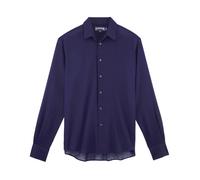 Vilebrequin - Chemise légère unisexe en voile de coton solide - Homme - Chemises - Bleu - Taille: XL