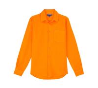 Vilebrequin - Linen Shirt Solid - Homme - Chemises - Orange - Taille: 2XL