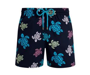 Vilebrequin - Monrise Stretch Short Swim Trunks - Homme - Maillots de bain - Bleu - Taille: M