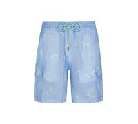 Vilebrequin - Baie Linen Bermuda Shorts - Homme - Shorts - Bleu - Taille: XL