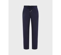 Vilebrequin - Pantalon Homme En Satin De Coton Avec Taille Élastique Uni - Pantalon - Paulo - Bleu - Taille XXXL Regular 250 - 299 26E