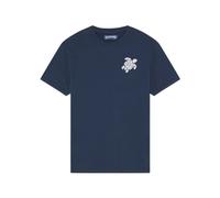 Vilebrequin - Portisol Cotton T-shirt Big Turtle Embroidery - Homme - Tops - Bleu - Taille: S
