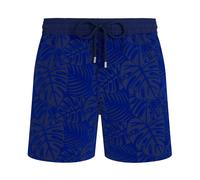 Vilebrequin - Short de bain Moorea Monstrera Flocked - Homme - Maillots de bain - Bleu - Taille: XL