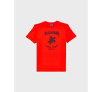 Vilebrequin - T-shirt Coton Homme Logo Texture Gomme - T-shirt - Portisol - Rouge - Taille S Regular 100 - 149 25C