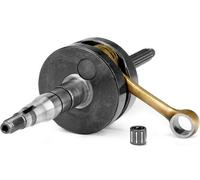 Vilebrequin TNT standard Ø 10mm avec roulement à aiguilles Palier d'axe de piston pour Italjet Yankee Pista, Adly Rapido Bazooka MBK Booster Naked Stunt Yamaha Zuma année 13 - 2004