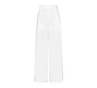 Vilebrequin - Viscose Elastic Waist Pants Seashells - Femme - Pantalons - Blanc - Taille: 42 FR