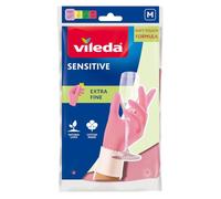 Vileda 1 paire de gants en caoutchouc Feine Sensitive pour une sensibilité maximale au toucher, taille M