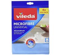 Vileda 116359 Universel Lavette Multiusages Coton Multicolore 4 pièces 13 x 13 x 3 cm