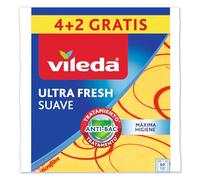 Vileda 142010 Lot de 6 serpillères Douces 30% Microfibre 4 + 2 gratuites