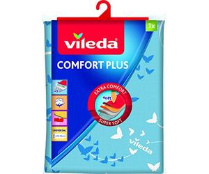 Vileda 142468 Comfort Plus Housse pour Planche à Repasser Blanc-Rose/Turquoise-Blanc 30-45 x 110-130 cm - Modèle Aléatoire