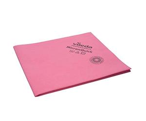 Vileda 152106 MicronQuick Lot de 5 chiffons en microfibre Rouge 38 x 40 cm