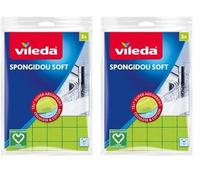 Vileda - 4027471 - Rectangle Vaisselle spongidou 25x36 cm - Pack de 3 (Lot de 2)