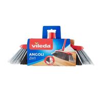 Vileda Balai intérieur 137396 double angle 2 en 1, technologie à fibres, efficace dans les coins