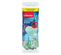 Vileda Balai à franges en microfibre Blanc/Vert Taille unique, 3 têtes de mop
