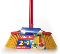Vileda brosse balai extérieur 2 en1 Jardin + Poignée