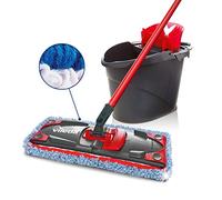 Vileda - Balai Plat UltraMax Microfibre & Cotton - Serpillière avec Housse Microfibre et Coton - Nettoyeur Sol Efficace A Utiliser avec Le Seau Essoreur - Joint Flexible à 360 Degrés et Carrelages