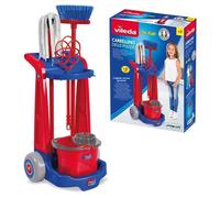 Vileda, Chariot ménage, 5 pièces, Chariot, Balai, Seau, Balai à Frange et tapette, Reproduction Produits Marque Vileda, Jouets pour Enfants à partir de 3 Ans, GIOCHI PREZIOSI, VLE02