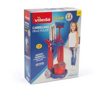 Vileda, Chariot ménage, 5 pièces, Chariot, Balai, Seau, Balai à Frange et tapette, Reproduction Produits Marque Vileda, Jouets pour Enfants à partir de 3 Ans, GIOCHI PREZIOSI, VLE02