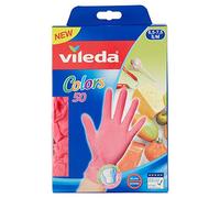 Vileda Couleurs Nitrile 50, paquet de 4 (4 x 50 pièces), gr. S / M (couleurs assorties)