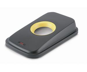 Vileda Couvercle ouvert pour poubelle PP de tri sélectif des bouteilles en polypropylène 55L -Jaune