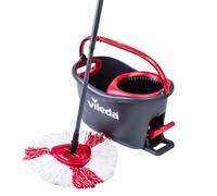 Vileda Easy Wring & Clean Turbo - Ensemble Balai Vadrouille Rotative avec Seau Essoreur Microfibre pour Sols Durs