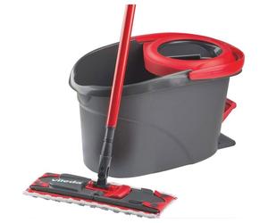 Vileda Easy Wring & Clean Ultra Mat, balai à plat et seau à pédale, système de nettoyage complet