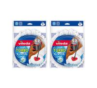 VILEDA Easywring et propre Turbo Classic Microfibre Mop Recharge Head Pack de 2