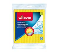 Vileda 142289 éponge Rectangulaire Cellulose, Coton, Fibre Bleu, Rose, Jaune 3 pièce(s)
