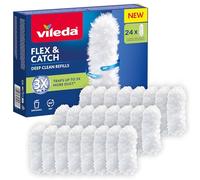 Vileda Flex&Catch recharges plumeau, Deep Clean Refills, Capture Jusqu’à 3X Plus de poussière Qu’Un plumeau Classique