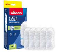 Vileda Recharge balai à poussière Flex&Catch – 5 pièces – microfibre douce 100% recyclée – 360°