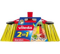 Vileda Balai d'extérieur 2 en 1 Garden, avec Deux Types de Fibres, pour Jardin, Galets, Fibre Pet recyclée, 17 x 37,5 x 5,5 cm, 386 g