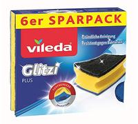 Vileda Glitzi Plus Lot de 6 éponges nettoyantes pour casseroles