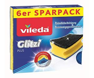 Vileda Glitzi Plus Lot de 6 éponges nettoyantes pour casseroles