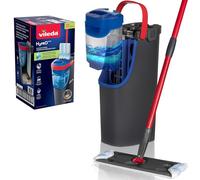 Vileda H2prO Système de Balai Plat, Séparation révolutionnaire de l'eau Propre et Sale, Conception économe en Eau, Rangement Compact, Poignée Ergonomique, Puissance de la Microfibre