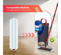 Vileda H2PrO Mop Mop Replacement Microfibre Mop Pads for O-Cedar H2prO Flat Mop - Suitable for Various Floor Materials, Machine Washable and Reusable - Pack of 3