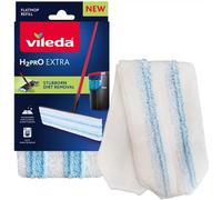 Vileda Recharge pour Balai à Plat H2PrO - Puissance en Microfibre - Élimination de la saleté Tenace - Fixation Facile au Cadre - Lavable en Machine - Serpillière Durable pour Tous Les sols durs