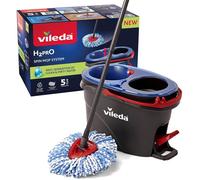 Vileda H2prO Spin Mop Kit balai serpillière et seau essoreur à double compartiment tête triangulaire microfibre
