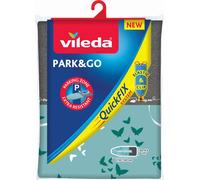 Vileda Housse à repasser Park & Go – espace pour le fer, doublure métal, très résistante 130x45 cm