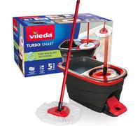 Vileda Balai lave-sol Turbo Smart – Microfibre polyester, système de pédale – Standard
