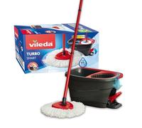 Vileda Balai lave-sol Turbo Smart – Microfibre polyester, système de pédale – Standard