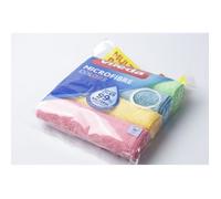 VILEDA Lot de 4 lavettes microfibre Colors - Multi-usage