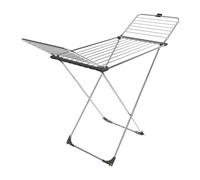 Vileda Max | Séchoir à Linge en Acier Inoxydable | Fils épais Anti-Plis | Grille en Aluminium | pour intérieur et extérieur | Pliable