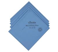 Vileda MicroClean Plus Lot de 5 chiffons en microfibre Bleu 40 x 45 cm