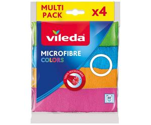 VILEDA Microfibre Colors Lavettes multi-usages 4 pcs. 151502