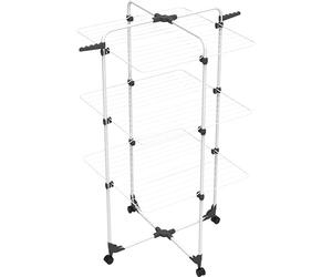 Vileda Modular 3 | Séchoir à Linge Tour à 3 Niveaux | Joint modulable | Facile à déplacer| pour intérieur et extérieur | Pliable