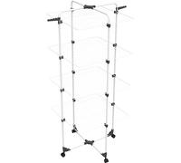 Séchoir à Linge Tour à 4 Niveaux Etendage modulable et pliable et roulettes