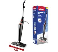 Vileda Balai vapeur Steam XXL Set 3.0 168935 – Tampon tapis repliable pivotant lavable Noir