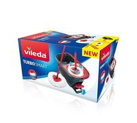 Vileda New Mocio Turbo Smart avec Seau à Pédale Plus 3 Pièces de Rechange en Microfibre Incluses