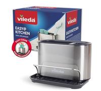 Vileda Organisateur d'évier en acier inoxydable avec support pour éponge, support pratique pour éponges, brosses et distributeurs de savon, peu encombrant et inoxydable, aide au rangement pour des
