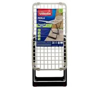 Vileda Étendoir à linge de sol Perla – 20 m, résine 100%, avec roues, blanc et gris